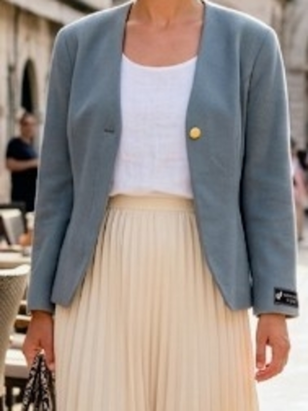 NWT Wool & Cashmere Pale Green Blazer (Sz M) Lux Layer Capsule